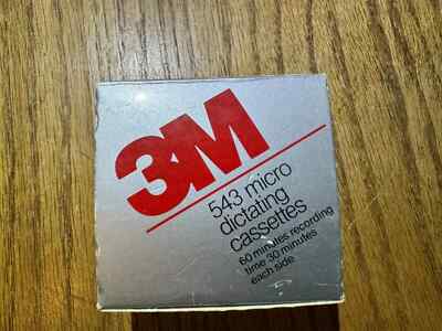1 Box (5) 3M 543 Micro Dictating Cassettes 60Min Recording New