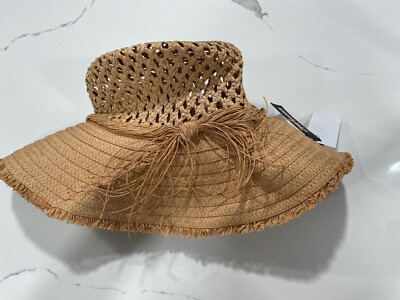 NEW Steve Madden Open Weave Breathable Straw Bucket Hat OS AK117