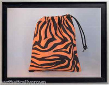 Gymnastics Leotard Grip Bags / Orange Striped Zebra Gymnasts Birthday Goody Bag