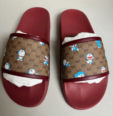 SALE!! Gucci x Doraemon limited edition GG supreme logo slides NWB FINAL DROP AUTHENTIC GUCCI x Doraemon Men main image 3