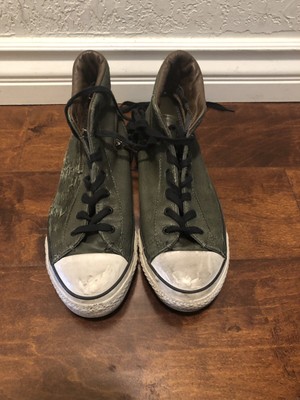 converse high tops olive green