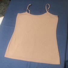 SONOMA dapper tan L large everyda cami Tank Top Tee Adjustable spaghetti strap