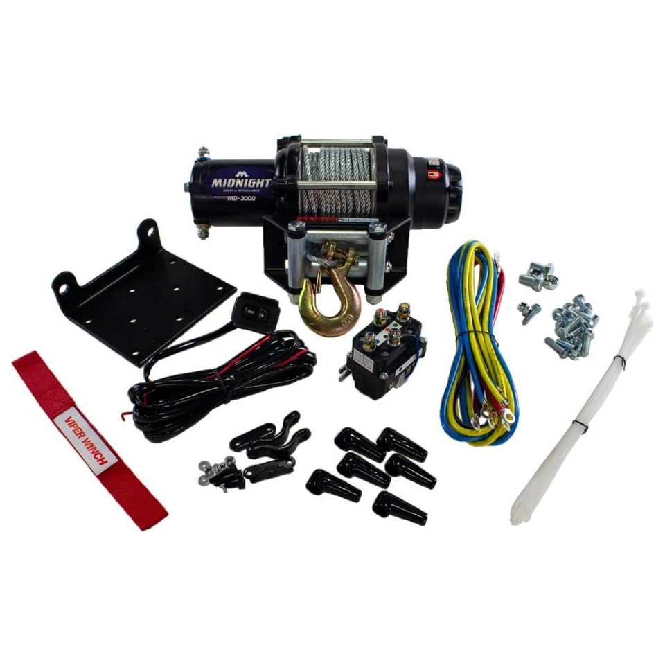 Viper 50 Ft Winch 3000 lb Steel w/ Mount For Polaris Sportsman X2 800 2008 - Image 3 of 4