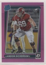 2021 Panini Donruss Rated Rookie Optic Holo Pink Preview Landon Dickerson 0l88