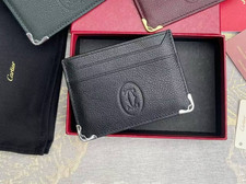 2025 Cartier Must de Cartier Black Calfskin Card Holder - Luxury Leather Wallet