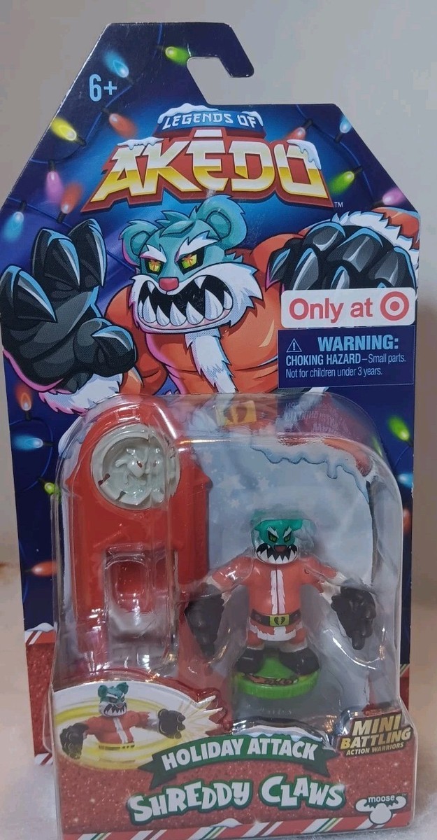 Legends of Akedo Holiday Attack Shreddy Claws Mini Battling Action