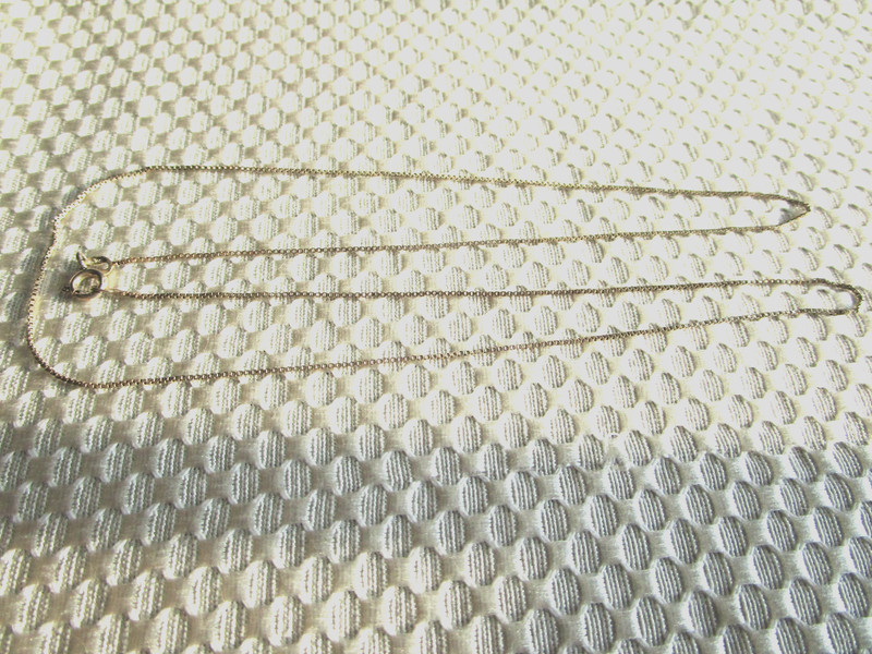 Solid Sterling Silver Italian 24" box chain necklace      TIH#214
