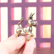 Mini Donkey Statue Brass Miniature Figurine Creative Tabletop Donkey Ornament