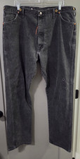 Modified VTG Wrangler 13MWZWK Black Jeans Original Fit 42 x 34 Made in USA
