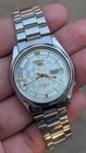 Vintage Seiko 5 6309-8690 Automatic 21 jewels white dial men watch made in Japan