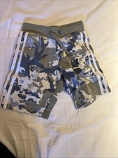 Adidas Green Camouflage Logo Swaet Shorts Boys 4-5y