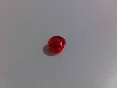 81 Stck. Lego Trans-Red Plate, Round 1 x 1 4073