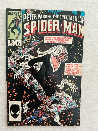 The Spectacular Spider-Man #90-2nd Black Suit (1984)-Black Cat-Marvel Comics