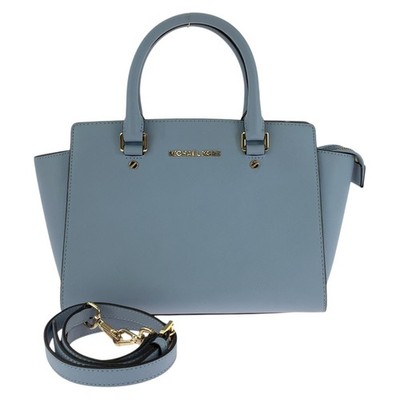 Michael Kors Handbag Shoulder Bag 2way Blue Gold Hardware leather