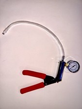 New Metal Hand Vacuum Pump With Gauge 1 Meter39 Inch Tube And Red Rubber Grip