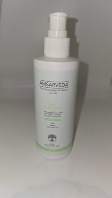 Amsarveda Face Cleansing Gel Antibacterial Cleanser Tulsi Neem Tea Tree Oil