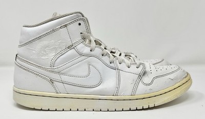2022 Nike Air Jordan 1 Mid Triple White 554724-136 size 8.5