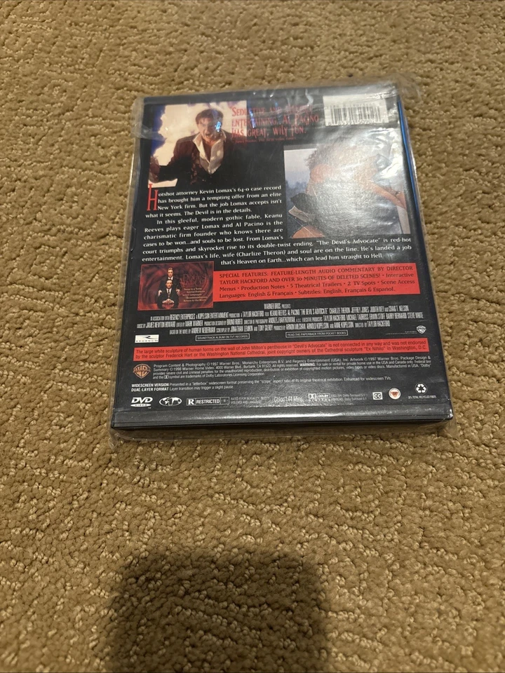 Devil's Advocate (1997) Recalled DVD with Ex Nihilo Sculpture - Very Rare! - Image 2 of 3