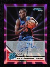 2019 Panini Donruss Holo Purple Laser Signatures 12/15 Sekou Doumbouya Auto 7zf
