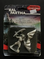 Ral Partha Winged Demon Lord Metal Miniature J. Guthrie *New in Blister* 1988
