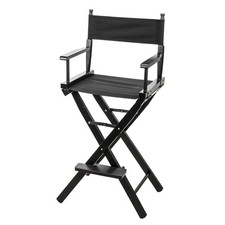 CLAR CLAR DC-30 Directors Chair 30" Height Lightweight Foldable Portable Black W