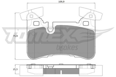 TOMEX Brakes Bremsbelagsatz Scheibenbremse TX 12-67 für MERCEDES KLASSE W212 CLS