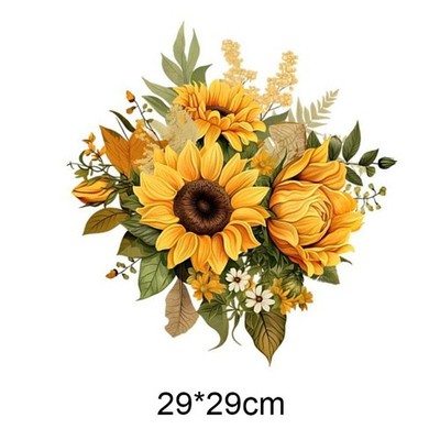 8PCS Wall Stickers Sunflower Bedroom Living Room Cabinet Decoration 29*29CM