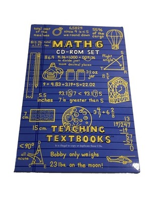 Teaching Textbooks Math 6 CD-ROM Complete Set 4 CDs Self Grading & Teaching