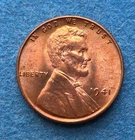 1941 NICE RED Uncirculated 1941-P NICE Wheat LINCOLN CENT Toned Reverse-c