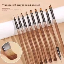9PCS Nail Art Brush Set Gel Acrylic Liner Pen Detail Painting Manicure Tools
