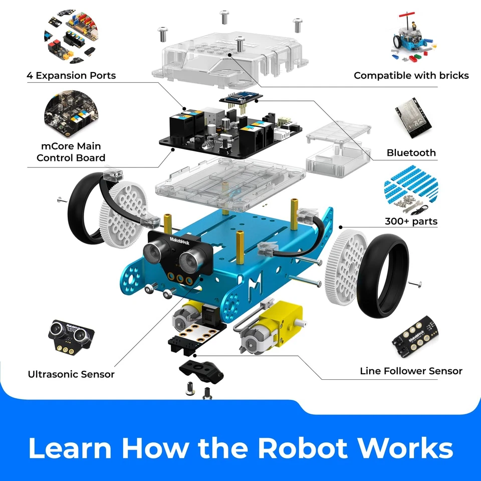 mBot Robot Kit, Robotics for Kids Ages 8-12 Learn to Code with Scratch & Ardu... - Image 3 of 4