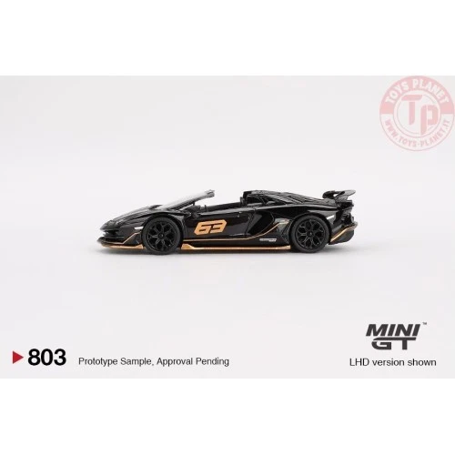 MINIGT LAMBORGHINI AVENTADOR SVJ 63 ROADSTER - NERO ALDEBARAN - 803 SCALA 1:64 - Immagine 3 di 4