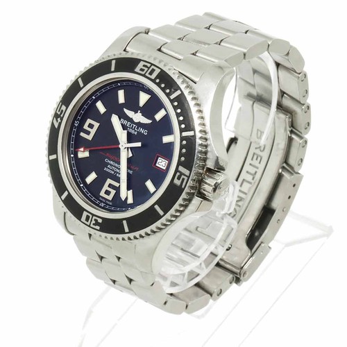 Breitling Superocean 44 A17391 Watch, Date, Black, Automatic M...
