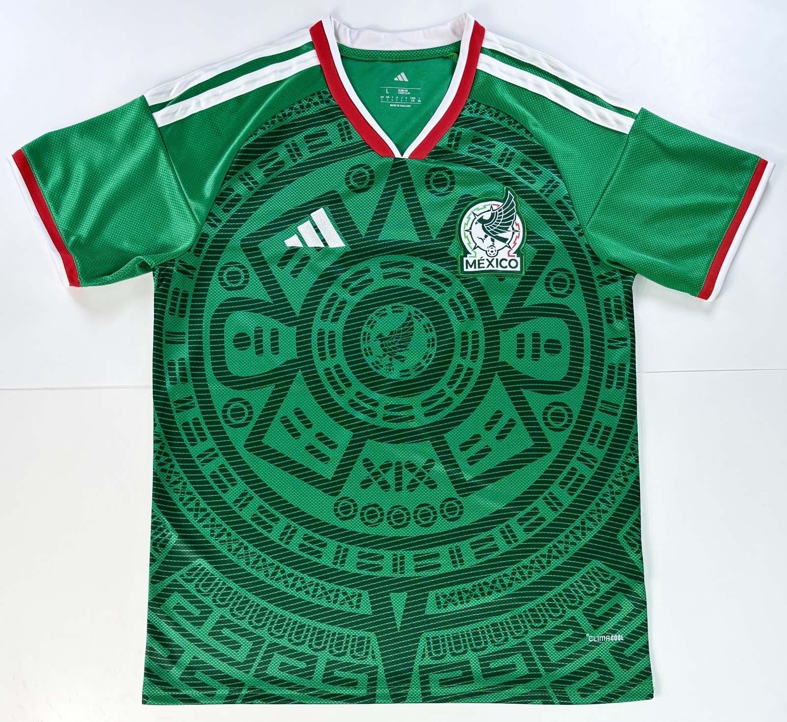 adidas Mexico 2026 Home Jersey Men's L Green FMF ClimaCool Soccer