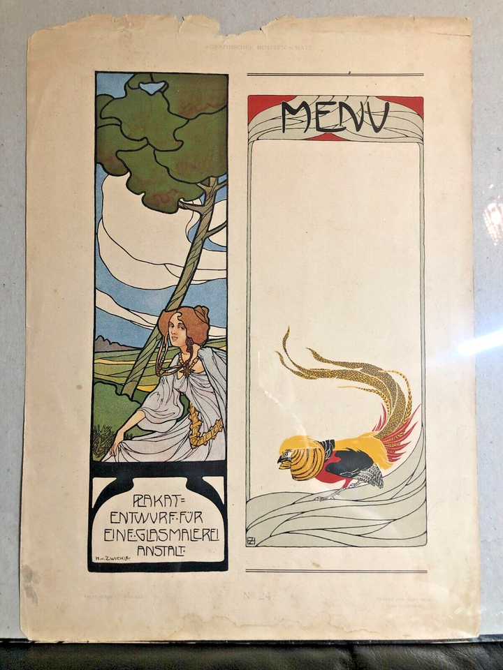 ART NOUVEAU アール・ヌーヴォー ART NOUVEAU DESIGN ELEMENTS * BY HUBERT VON ZWICKLE * DEKORATIVE