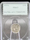 1891 Seated Liberty Dime MS63 RATTLER PGCS Rare