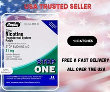 Rugby Clear Nicotine Patches-21mg Transdermal System Patch-Free Fast Shipping