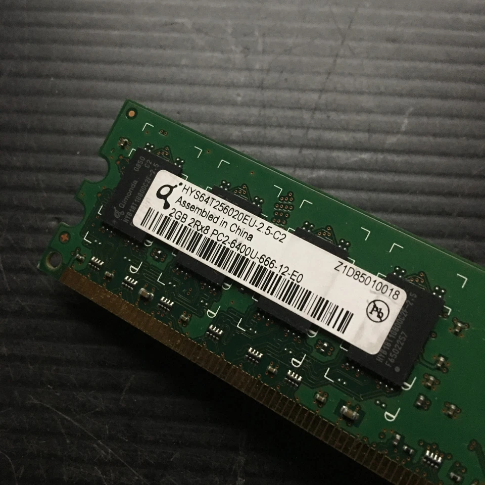 QIMONDA 2GB DDR2 PC2-6400U-666-12-E0 Desktop RAM Memory (HYS64T256020EU-2) - Image 3 of 3