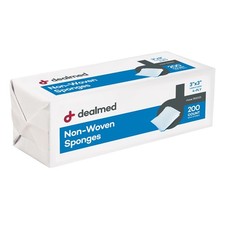 Dealmed 3" x 3" Non-Woven Gauze Sponge, 4-Ply Non-Sterile Dental Gauze Wound