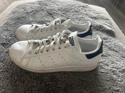 Adidas Stan Smith Men's Sneakers White Navy Fashion Lace Up Sneakers Size 6.5