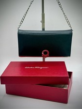 Cartera Larga Salvatore Ferragamo Cuero Saffiano Negro Gancini