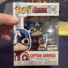 Funko- Avengers- Captain America- #1290-  Amazon Exclusive W/ Protector + Pin