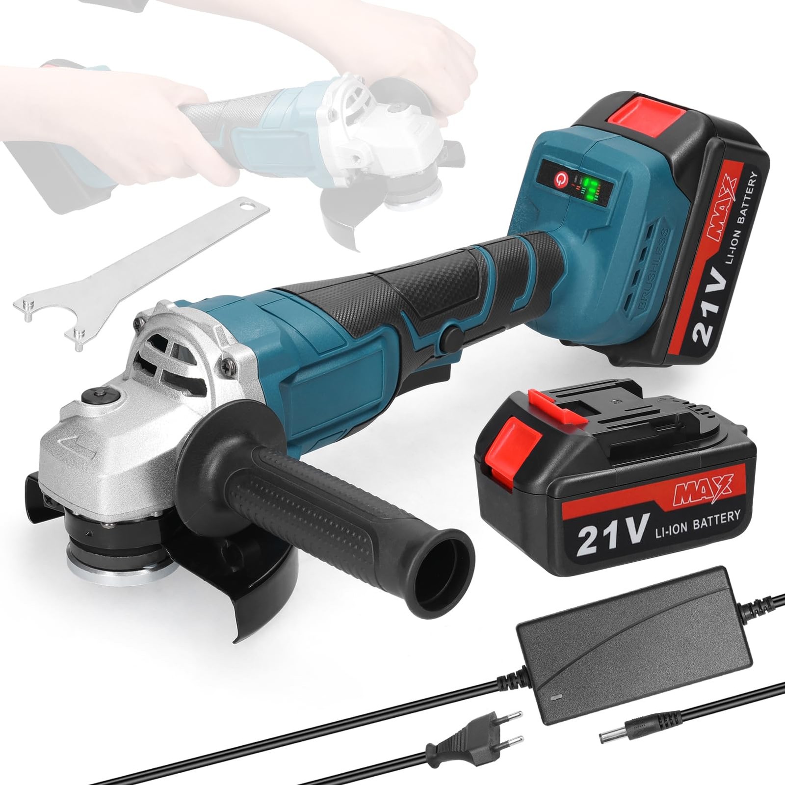 Mola a Batteria 125mm Brushless 21V | Smerigliatrice Angolare Leggera