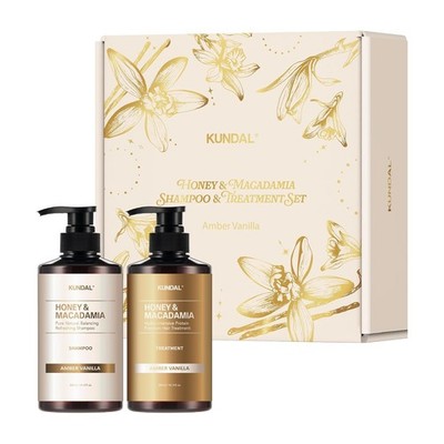 KUNDAL/Honey & Macadamia/Deep Moisture Repair Set, Smooth Frizz + Strengthen Str