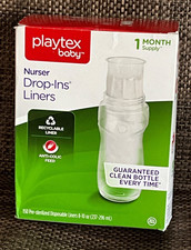Playtex Baby Nurser Drop-Ins 150 Pre Sterilized Disposable Bottle Liners 8-10oz