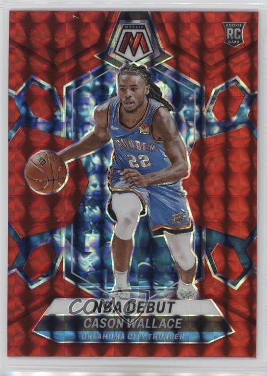 2023-24 Panini Mosaic NBA Debut Red Mosaic Prizm Cason Wallace #258 1o2