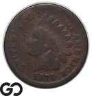 1870 Indian Head Cent Penny, Scarcer Issue