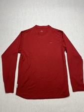 Men’s Nike Dri-Fit Fit Dry Red Long Sleeve Shirt Sz Medium Made in USA