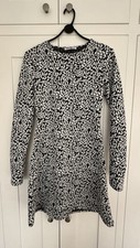 Reformation Long Sleeved Mini Dress Black/White - Size Small