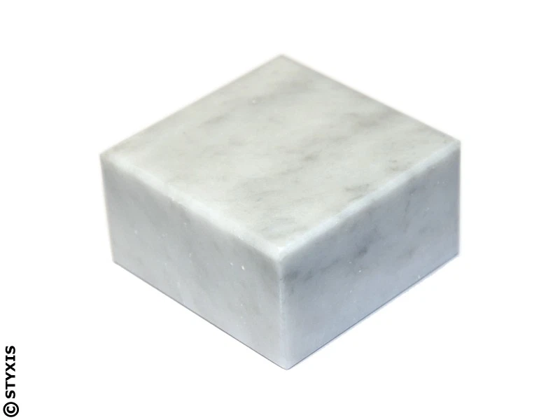 KEINE MARKE Marmor Sockel weiß ohne Bohrung quadratisch 75mm verschiedene Höhen 20/30/40mm